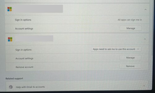 Removing Email from Accounts Used by Other Apps on Windows 11