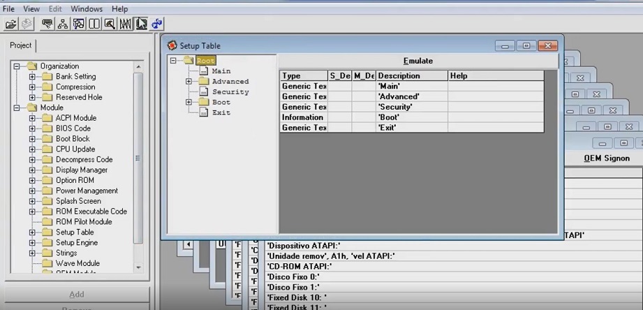 Phoenix BIOS Editor Screenshot